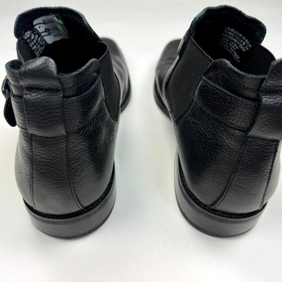 Kenneth Cole Rhett Leather Chelsea Boots Mens 11 Elastic ShaftStrap Black 112552 - Picture 9 of 12